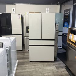 😍SAMSUNG COUNTER DEPTH WHITE GLASS BESPOKE REFRIGERATOR 😍