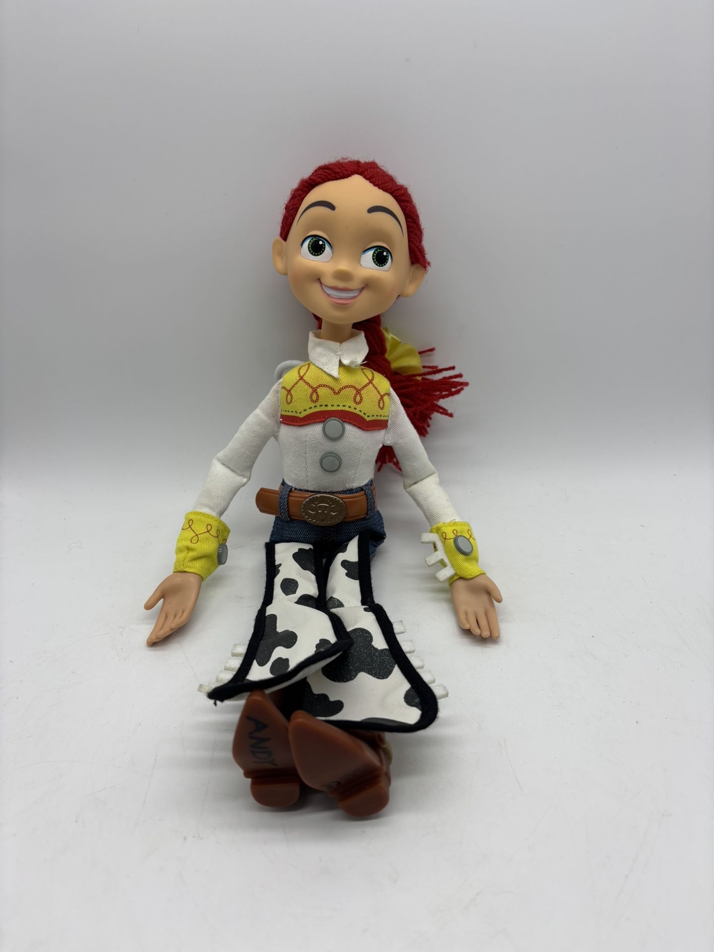 Disney Store 15" Talking Jessie Doll Pull String "ANDY" on Boot - Tested & Works