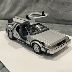 Back to the Future DeLorean 1981 Silver OUTATIME plate 