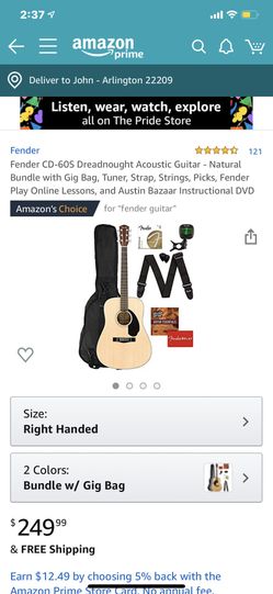 Fender guitar - starter kit - barely used - $100