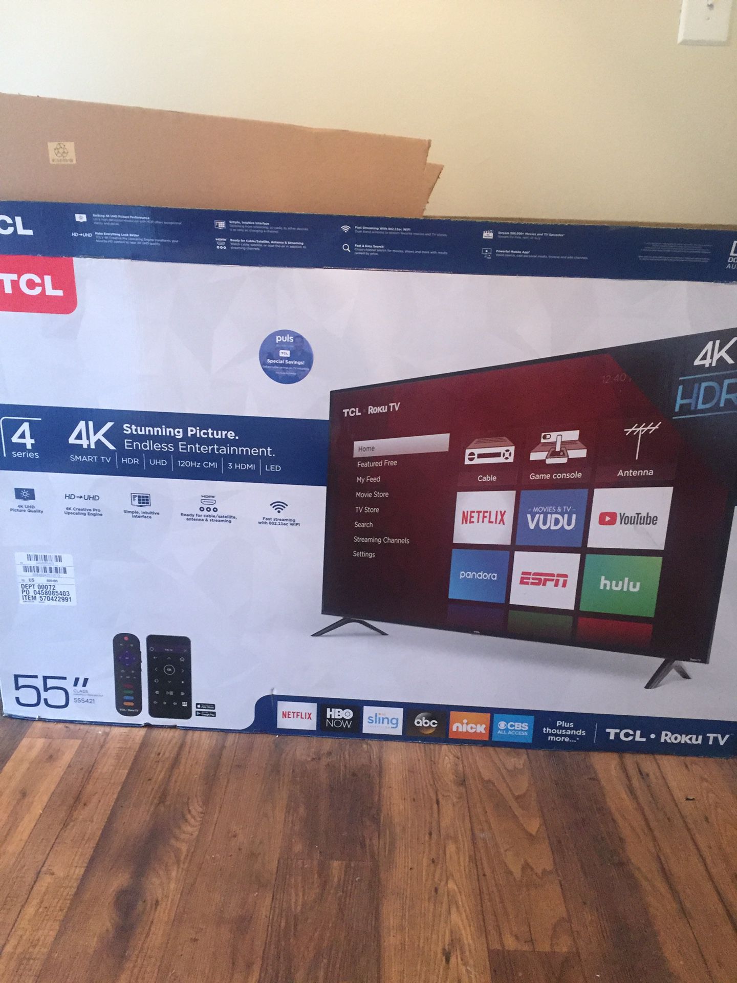 55 inch tcl 4K smart tv
