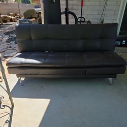 Faux-Leather Futon with outlet