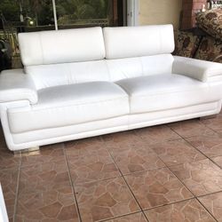 White Leather Couch From KL Sofas