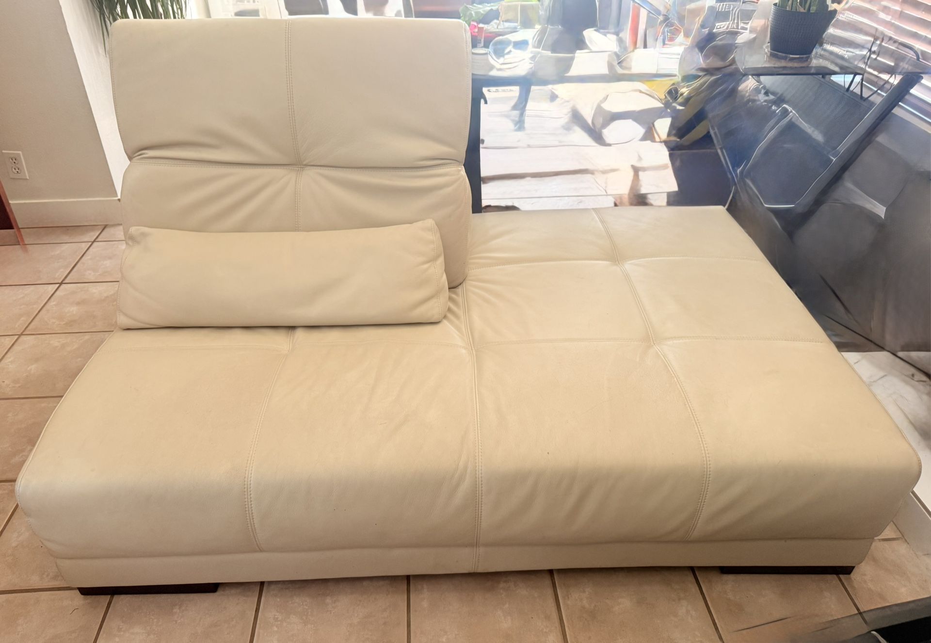  Beautiful Modern Couch/Ottoman with Half Back- OBO