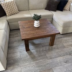 Handmade Dark Walnut Stained Coffee Table
