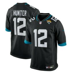 New! Travis Hunter Jacksonville Jaguars 2025 NFL Draft First Round Pick Alternate Game Player Jersey - Black


