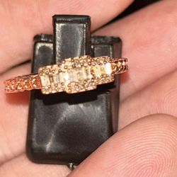 Natural Champagne Diamond Ring