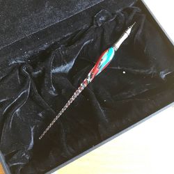 Lot of 2 Dip Fountain Pens - Glass and Feather