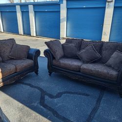 Loveseat and sofa. Comes with all pillows. 