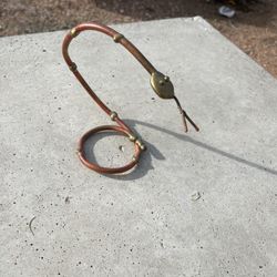 ANTIQUE COLLECTIBLE SNAKE COPPER  SCULPTURE ART , BRING GOODLUCK TO YOU HOME 