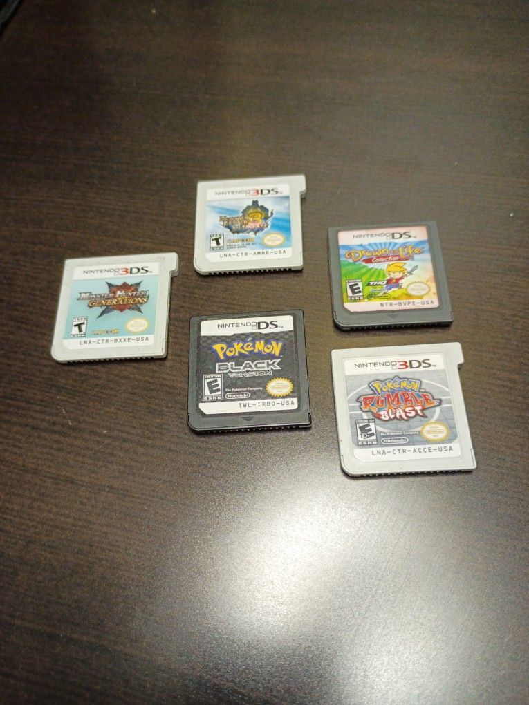 3DS & DS GAMES POKEMON BLACK 100% AUTHENTIC