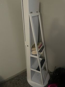 Full length mirror with storage