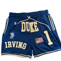 Duke Irving #1 Blue/White w/American Flag Size Small Men’s Shorts