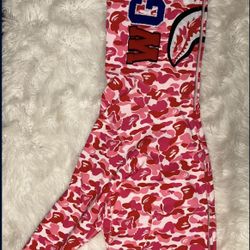 Pink Bape Shark zip Up Jacket 