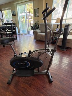 Stationary Exercise Bike/Elliptical Combo