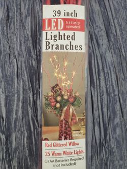 LED Red Lighted Branches