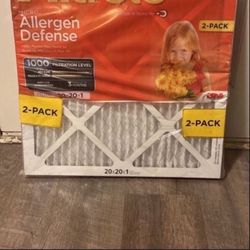 Filtrete Furnace Filter Allergen Defense 1000 20"X 20"X 1" 2-pack
