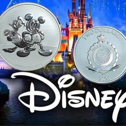 2023 - Niue 1 Oz. .999 Fine Silver $2 Disney Mickey Mouse Donald Duck Coin