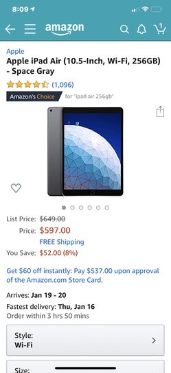 Like new IPad Air 3 256gb WiFi