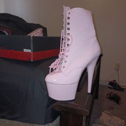 Pink Lace Boots