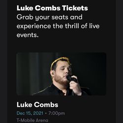 4 Luke Combs Tickets 🎟 For December 16th 