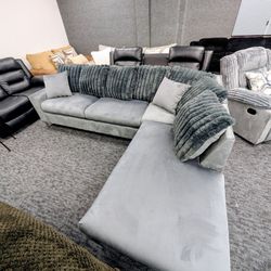 Gray Sofa Sectional - Atlanta Same Day Delivery 