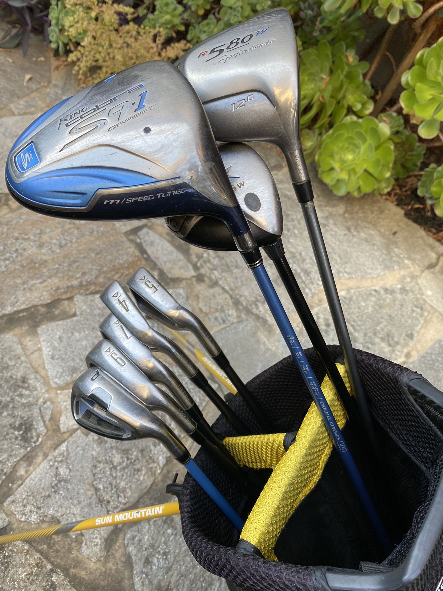 Titleist, Taylor Made Golf Clubs with bag