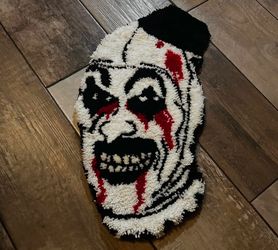 Art the Clown Tufted Rug | Handmade Horror Decor | Terrifier