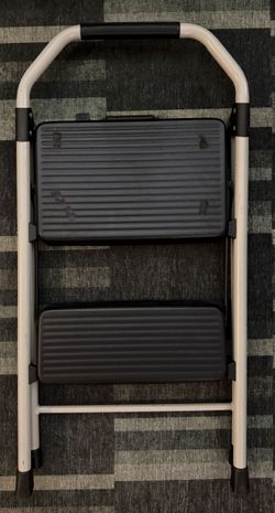 2-Step Compact Steel Step Stool, 225 lbs. Load Capacity