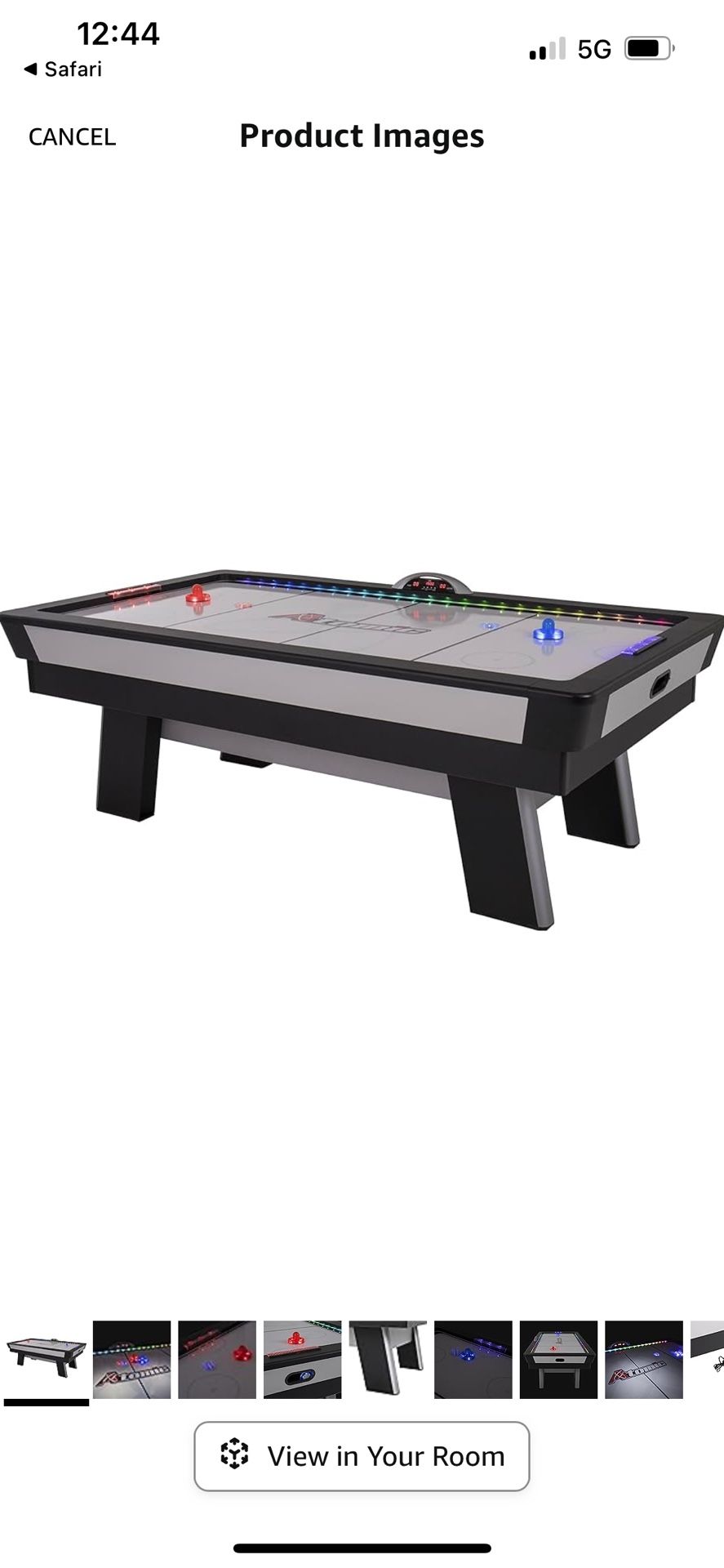 Atomic Lighted Air Hockey Table