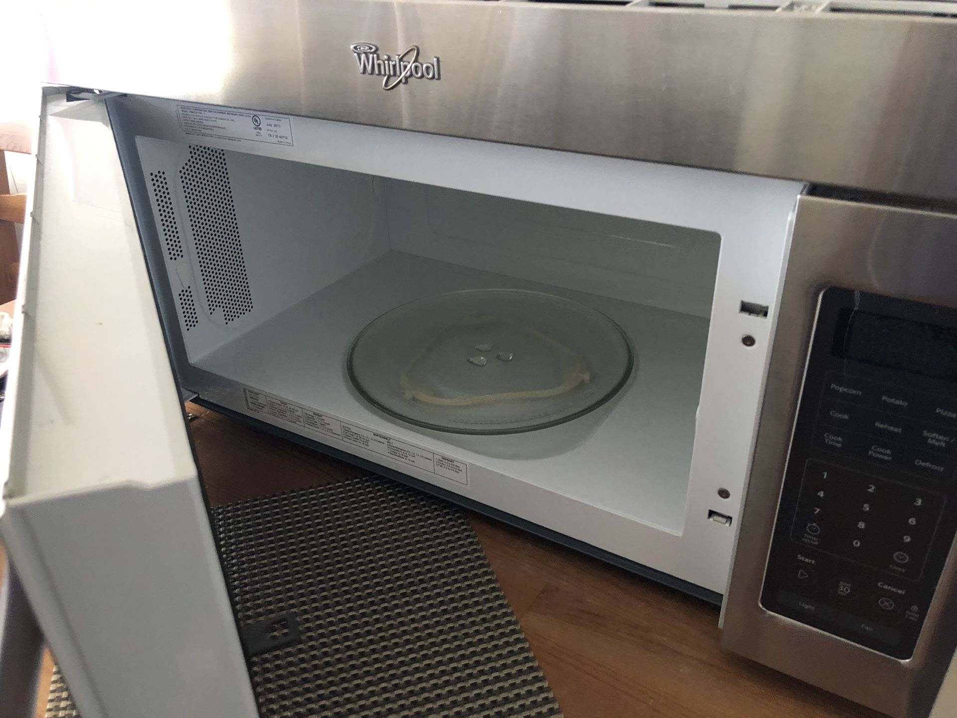 Whirlpool microwave