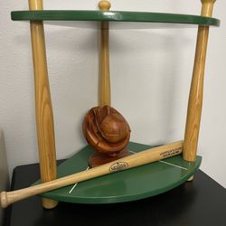 Small Baseball Table/Bat/Wooden Mit Ball Puzzle 