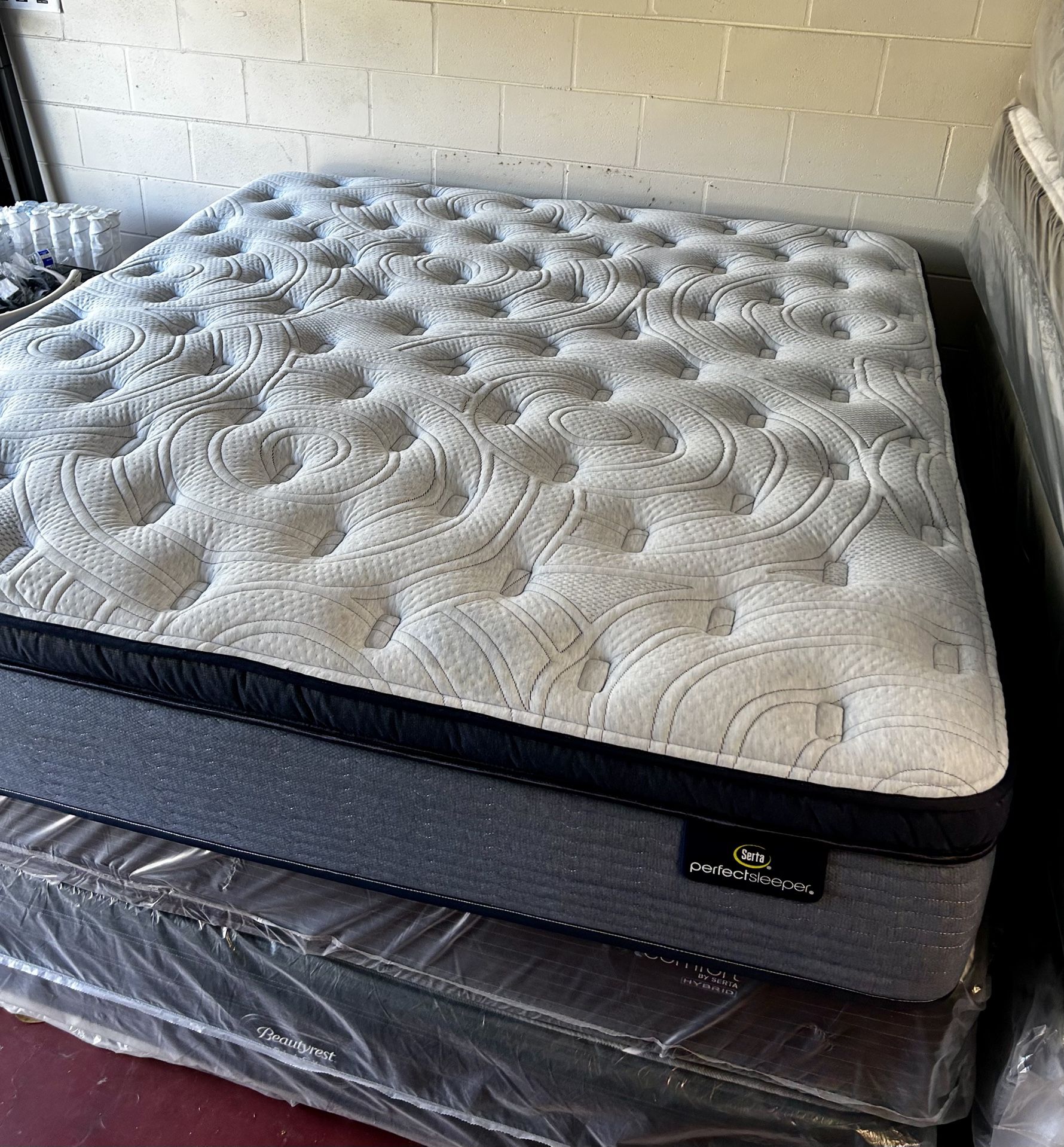 King Size Mattress Serta Perfect Sleeper Pillow Top 14” Inches New From Factory Wrapped in Plastic Same Day Delivery