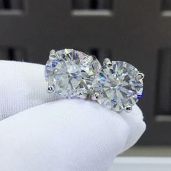 2ct Certified Moissanite Diamond Earrings 