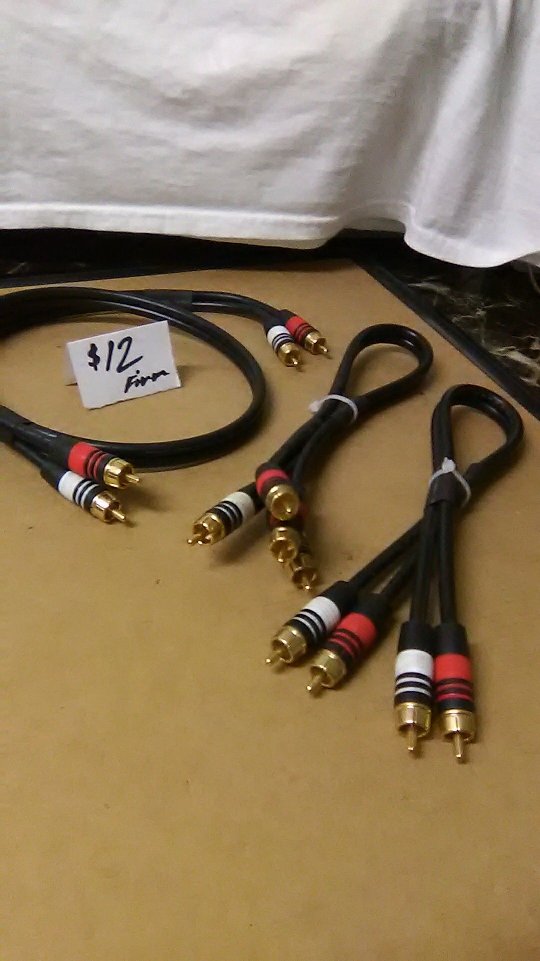 Rca audio cable all 3 for $12