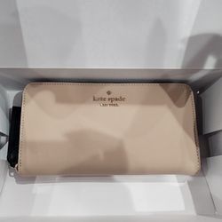 Kate Spade Beige Wallet New Multiple Card Slots