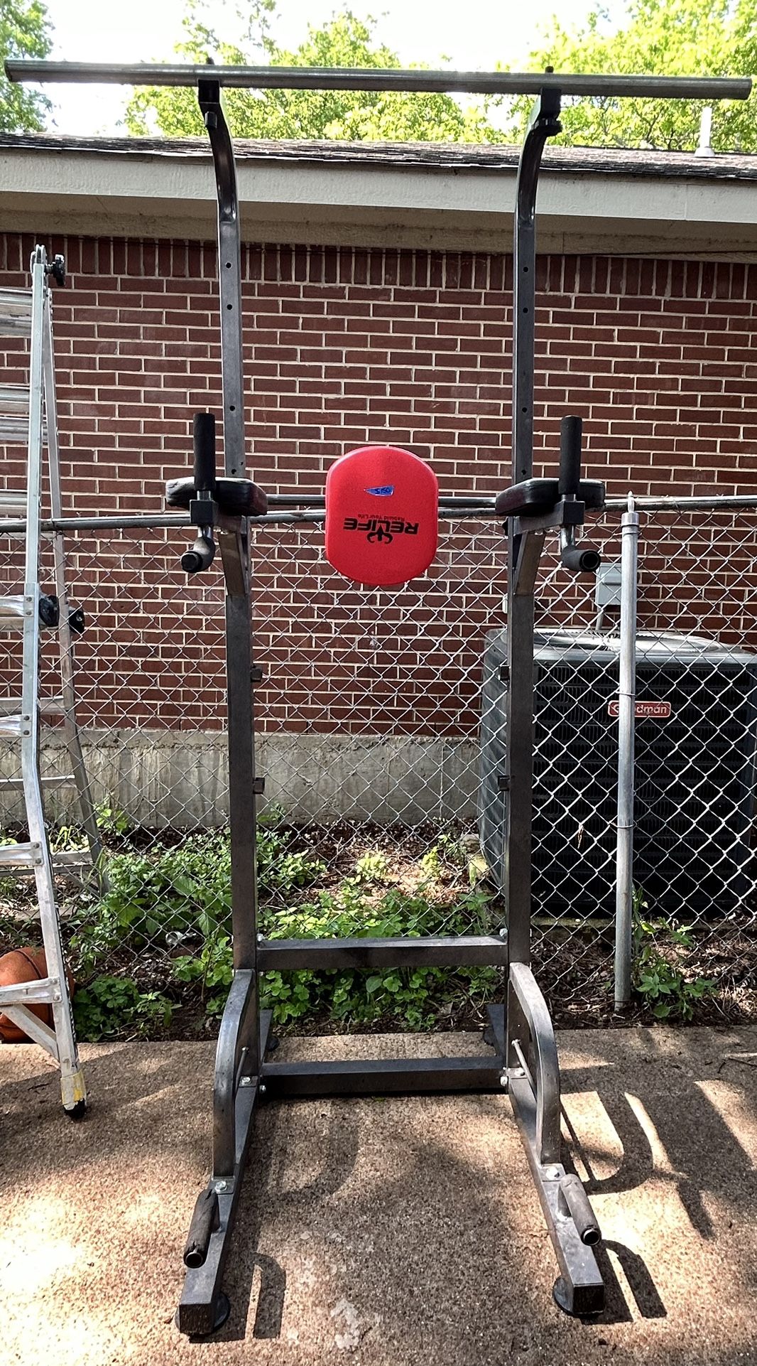 RELIFE REBUILD YOUR LIFE Power Tower Pull Up Bar Station Workout Dip Station for Home Gym Strength