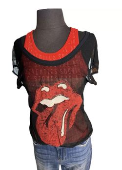 Vintage BOOTLEG BUDDHISTPUNK House of the Gods Rolling Stones T-shirt Mesh Small