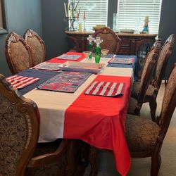 Cortina Aspen Dining Table W/8 Chairs And Custom Cover