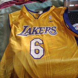 NBA Adidas #6 Beheshhti Los Angeles Lakers Large Authentic Jersey