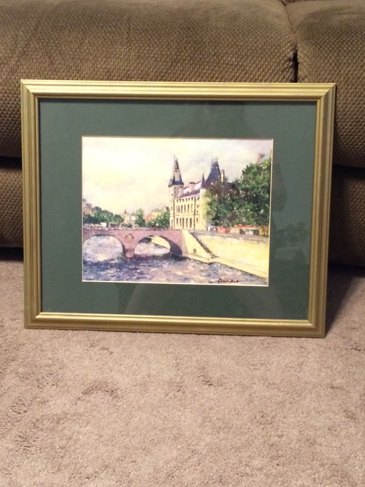 Andre Bardet Framed Print Le Pont du Palais de Justice