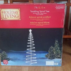 7 Foot Twinkling Spiral Tree