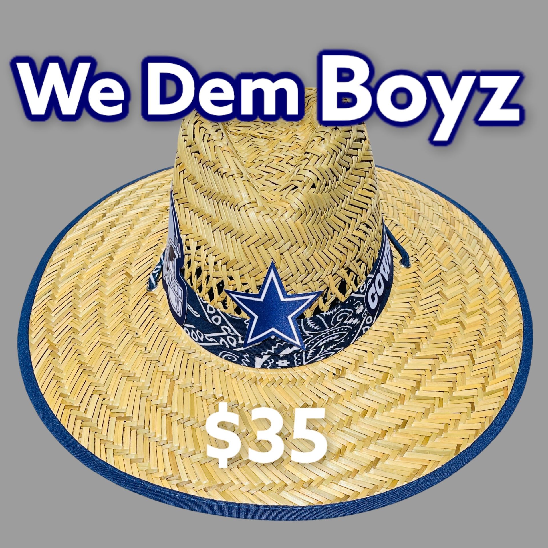 Dallas Cowboys Bandana straw hat (Great Gift 🎁) Just N Time 4 Spring Same Day Shipping If Paid By 3pm (I Also Have Other Team’s)