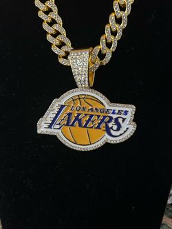 Los Angeles Lakers Cuban link gold plated necklace