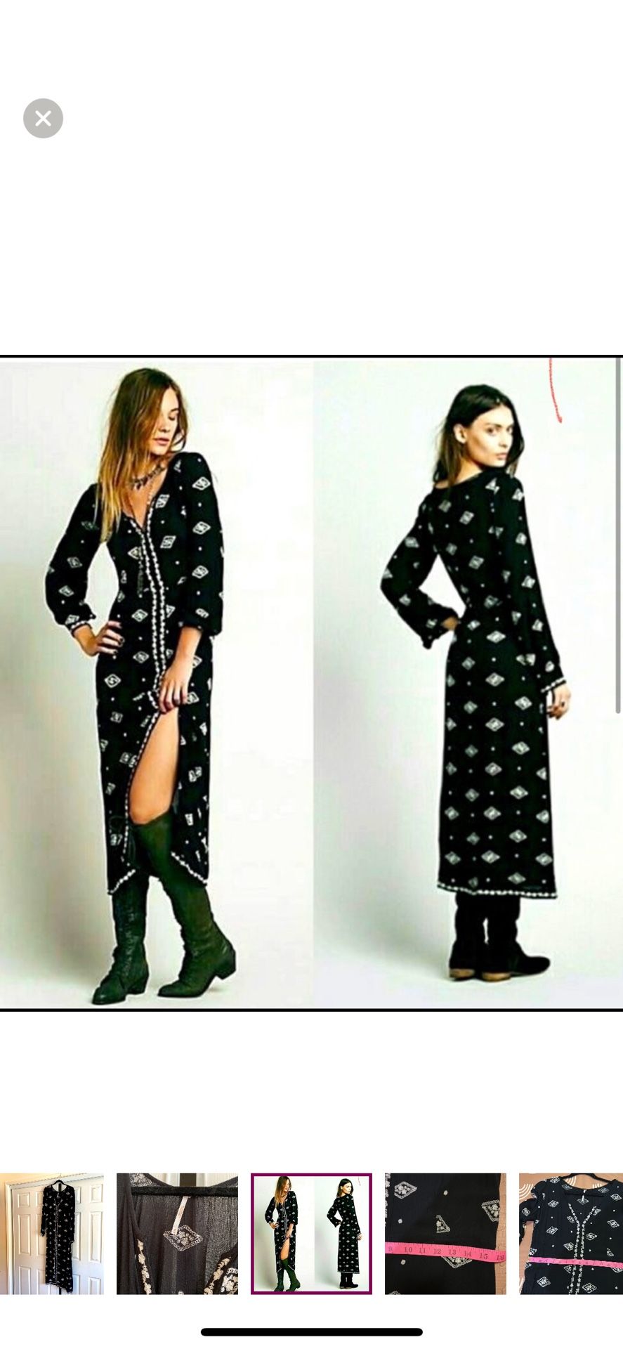 Free People Lily Of The valley embroidered Dress- Medium