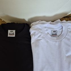 PRO CLUB ( WHITE 6 & BLACK 6 ) TOTAL 12 PC MAN'S COMFORT COTTON SHIRT SLEEVE T SHIRT SIZE 3 XL TALL ( BRAND NEW PRICE IS LOWEST )