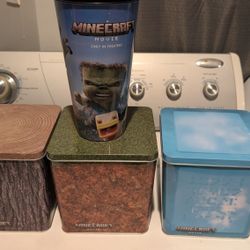 Minecraft Movie Popcorn Bucket And  Cup Combo