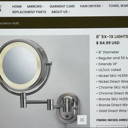 New In The Box Jerdon makeup mirror. 