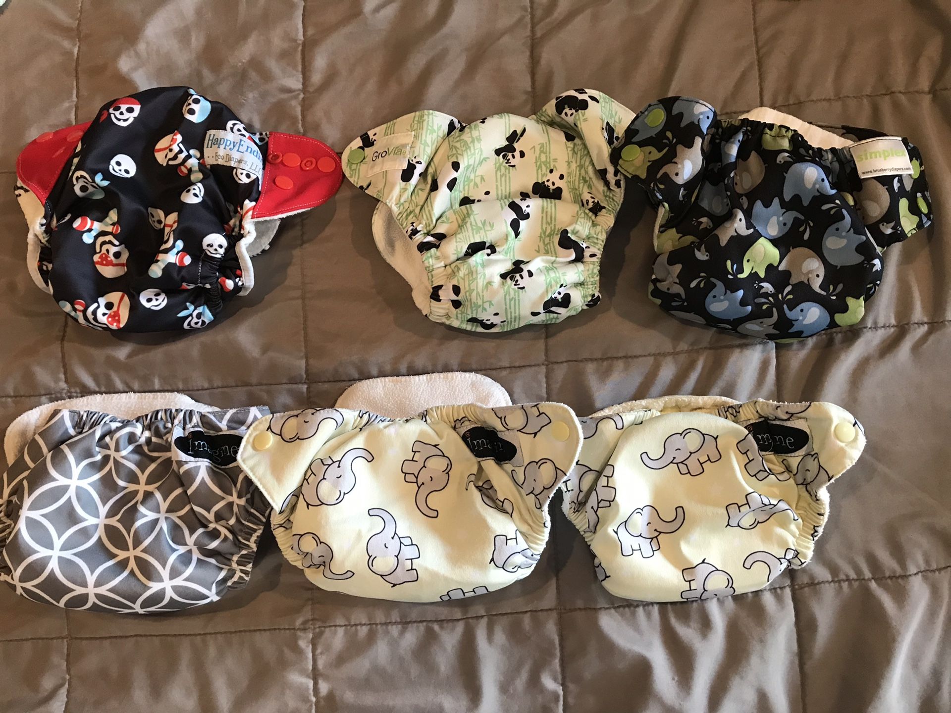 Newborn size all in one cloth diapers up to 12-13 lbs