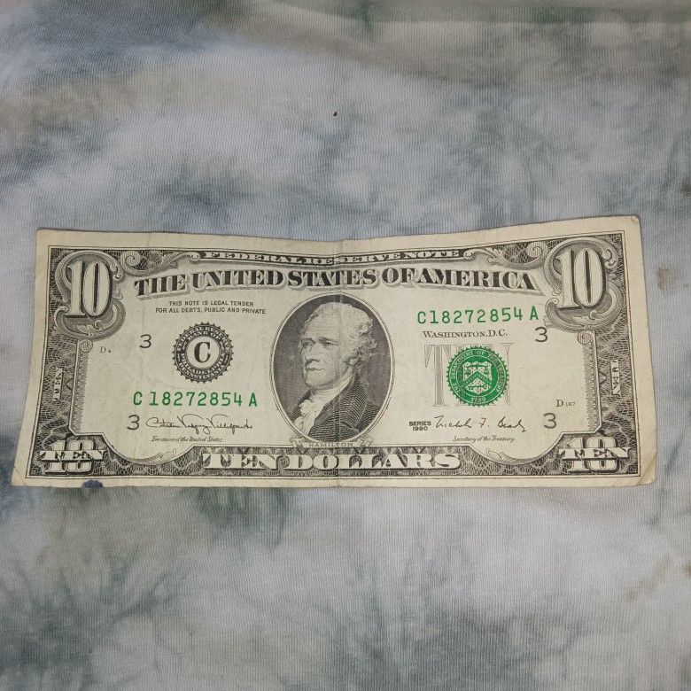 Vintage $10 Bill